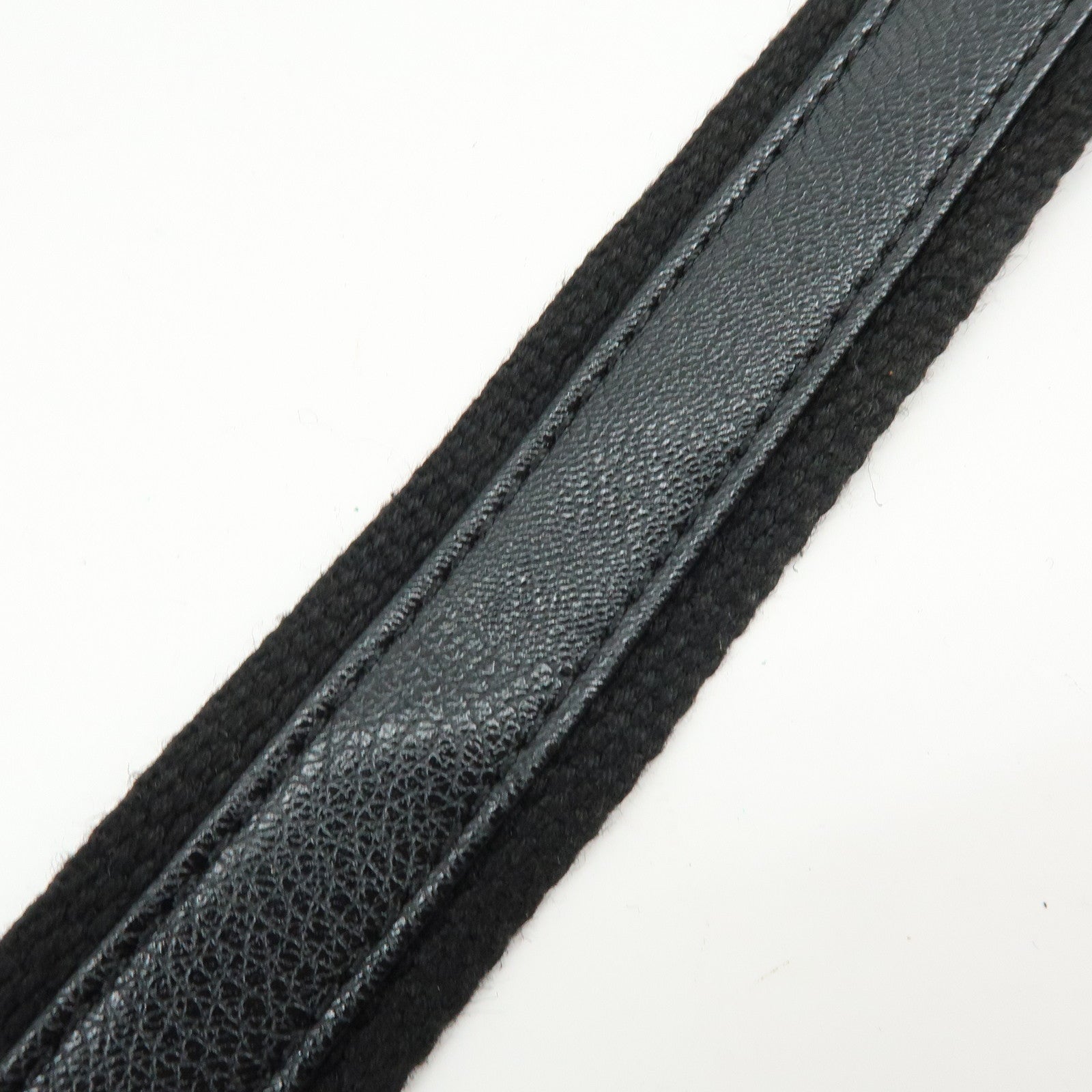 CHANEL Mouton Fur Leather Shoulder Bag with Strap Set Black