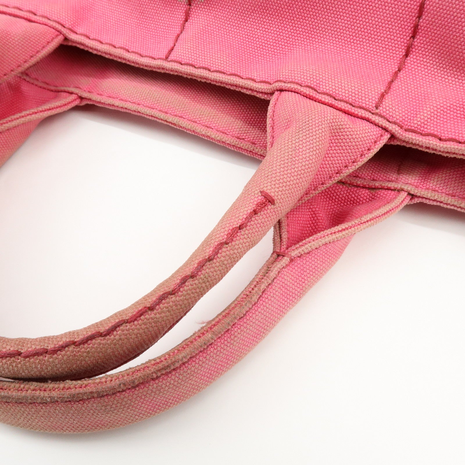 PRADA Canapa Triangle Logo Canvas 2Way Bag Hand Shoulder Bag Pink