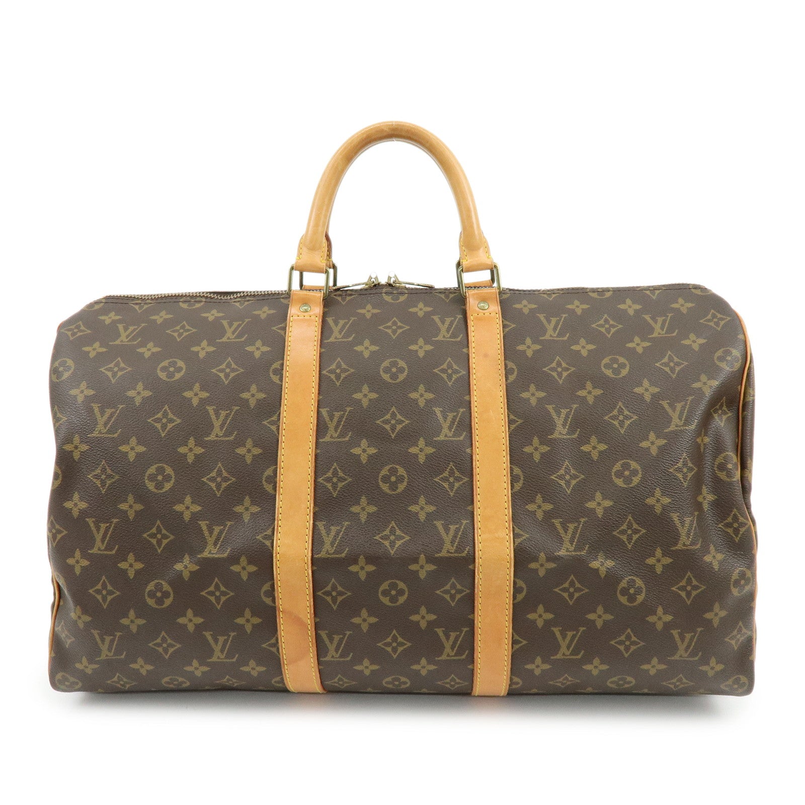 Louis Vuitton Monogram Keep All 50 Boston Bag Hand Bag Brown M41426