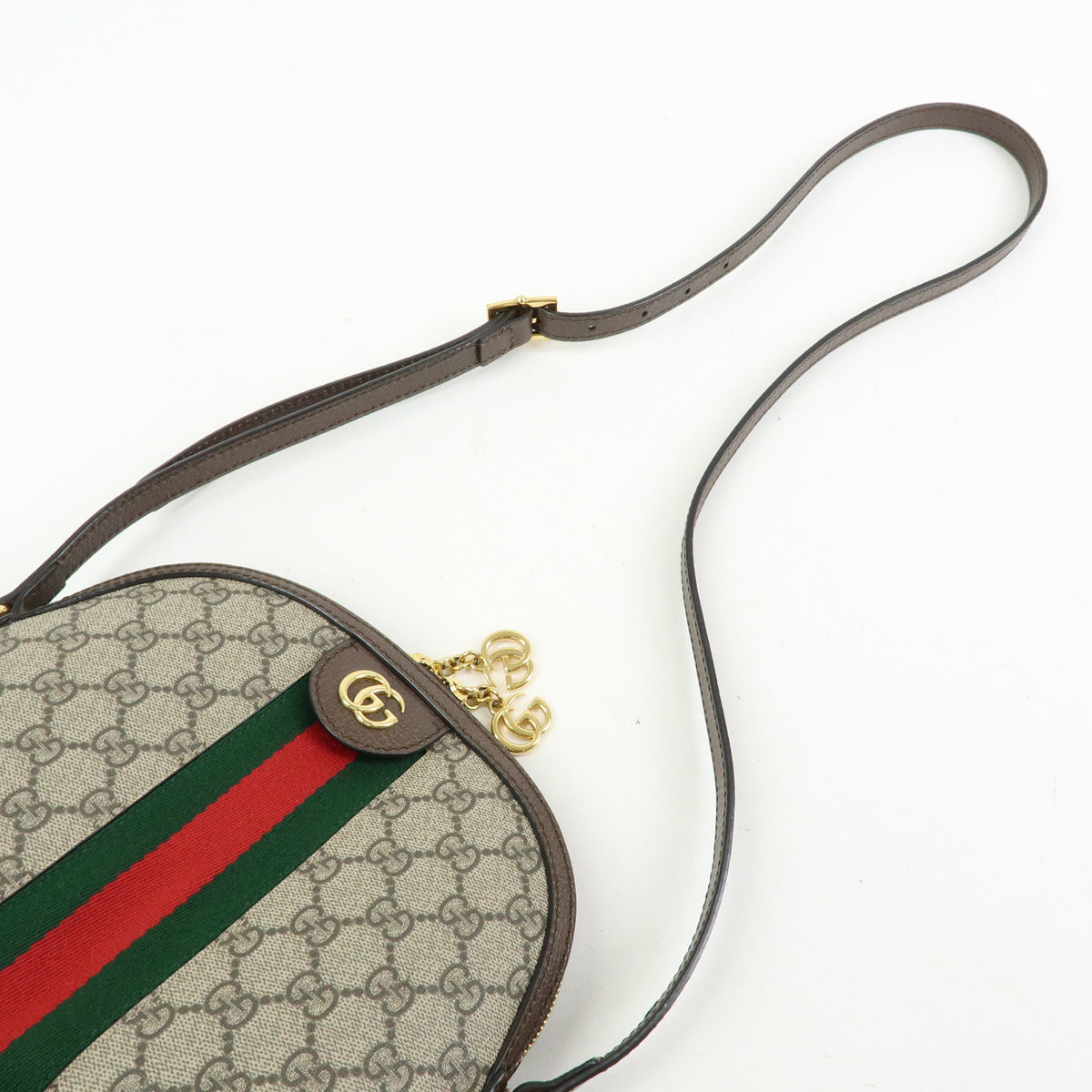 GUCCI Ophidia Sherry Double G GG Supreme Leather Shoulder Bag 499621