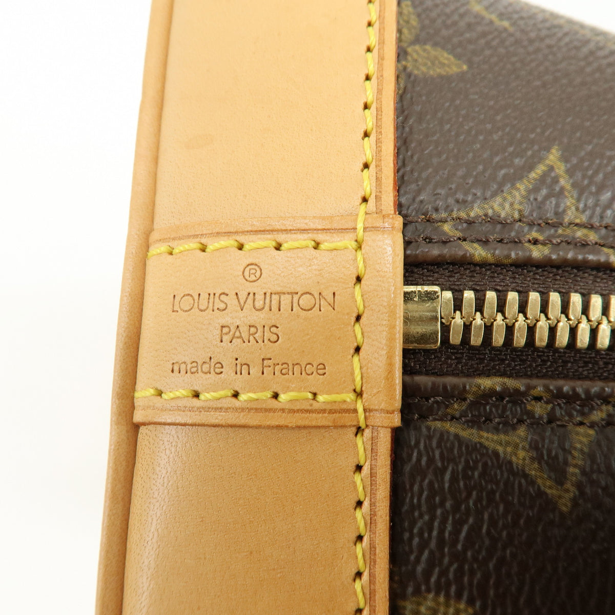 Louis Vuitton Monogram Alma Canvas Leather Hand Bag Brown M51130