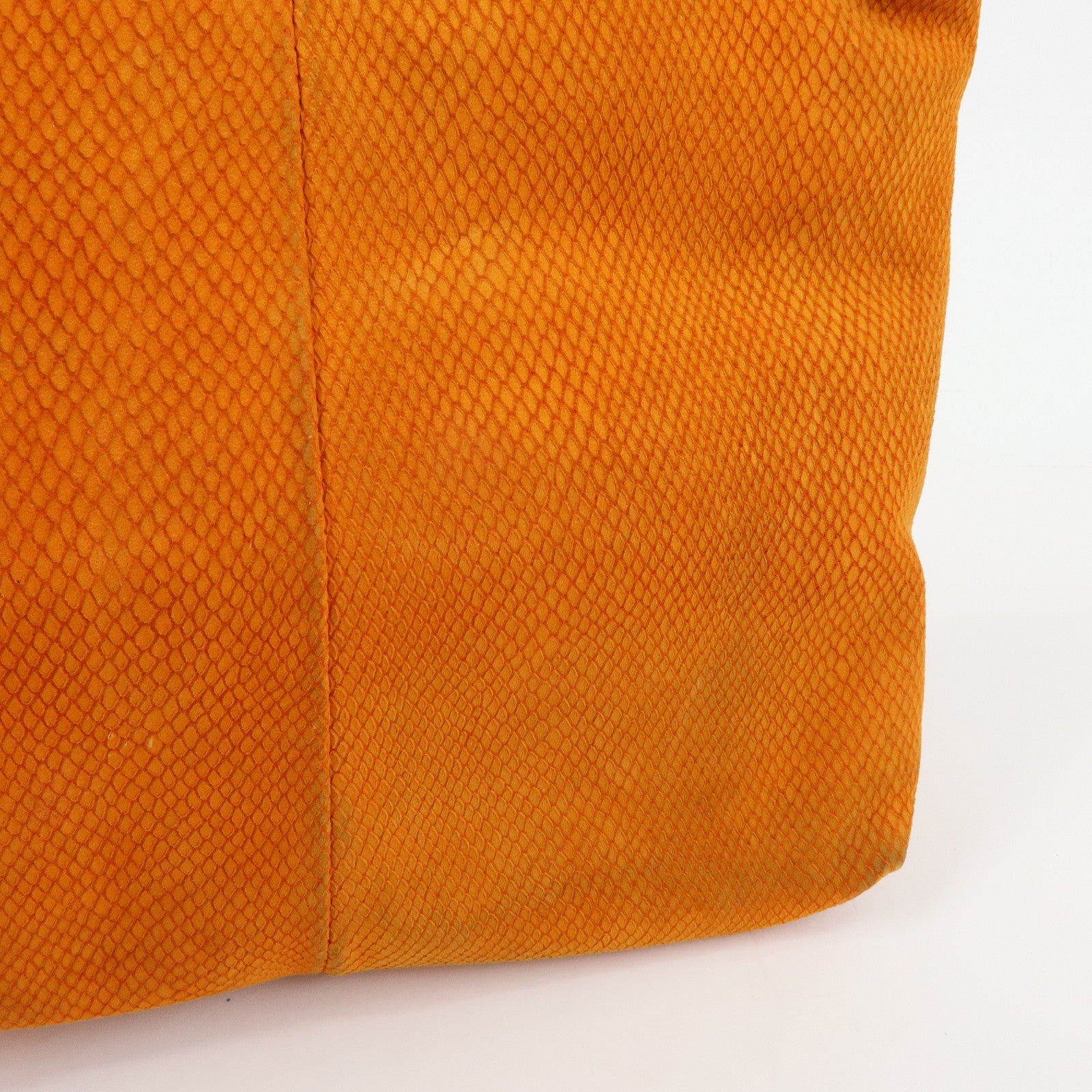 LOEWE Logo Suede Shoulder Bag Tote Bag Hand Bag Orange