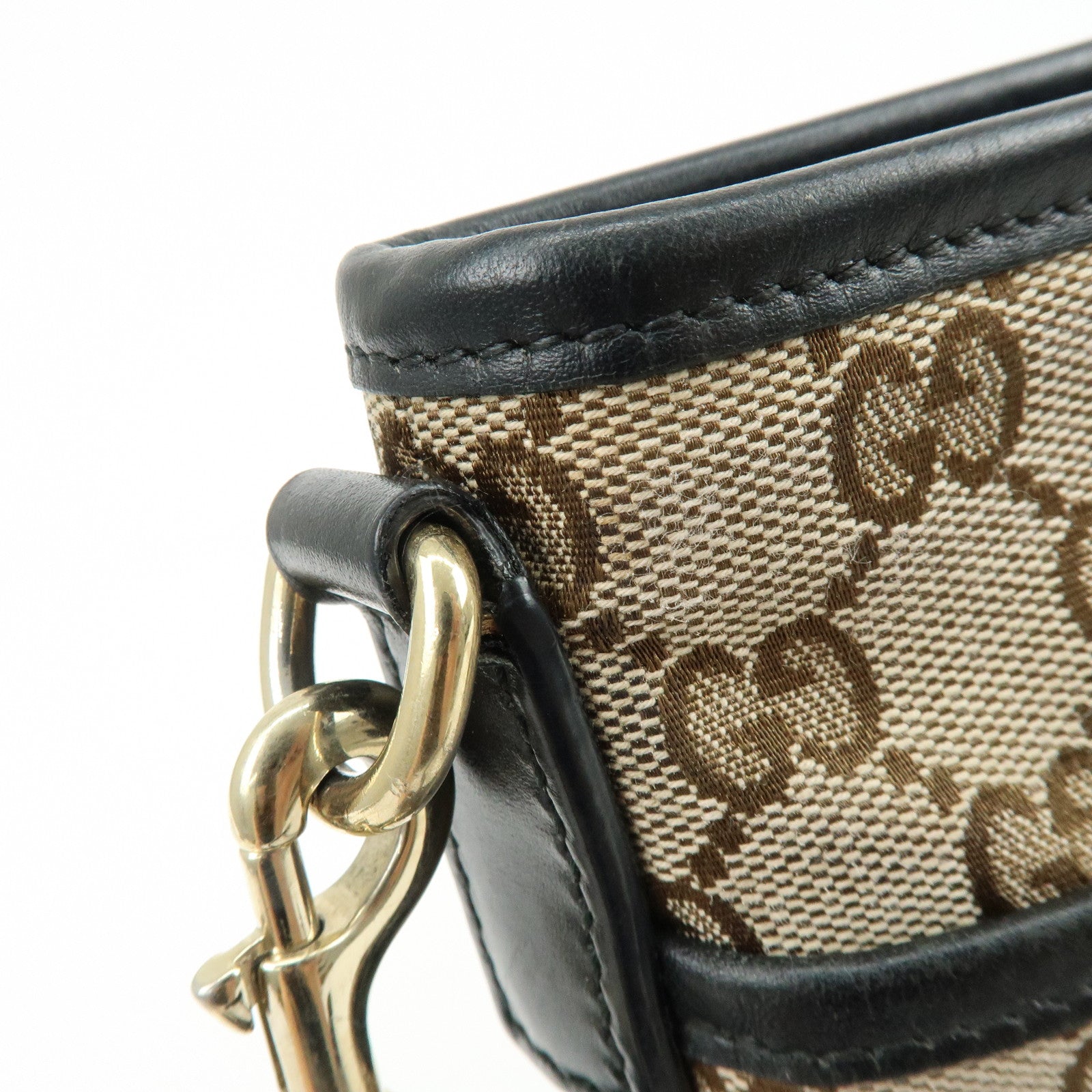 GUCCI Sherry GG Canvas Leather Shoulder Bag Crossbody Bag 388926