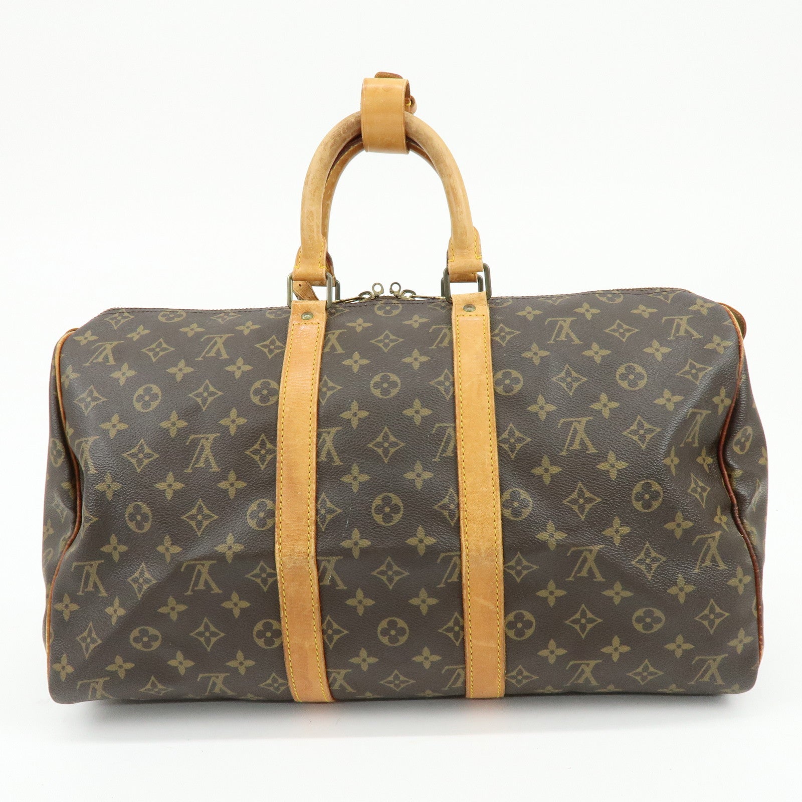 Louis Vuitton Monogram Keep All 45 Boston Bag Hand Bag Brown M41428