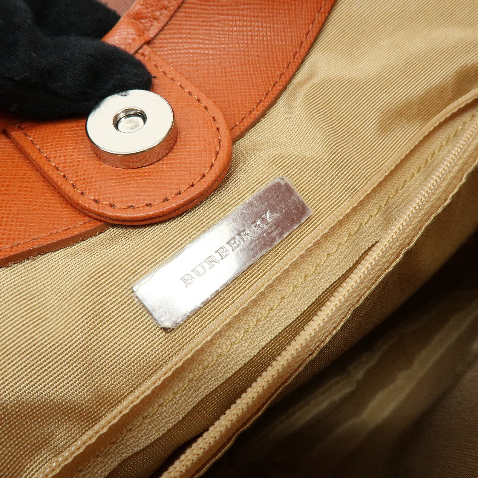 BURBERRY Nova Plaid Canvas Leather Shoulder Bag Beige
