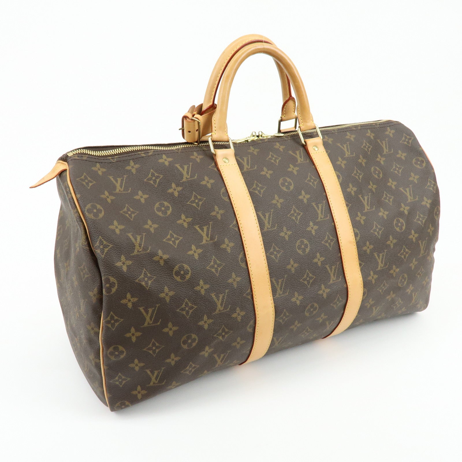 Louis Vuitton Monogram Keep All 50 Boston Bag Hand Bag Brown M41426