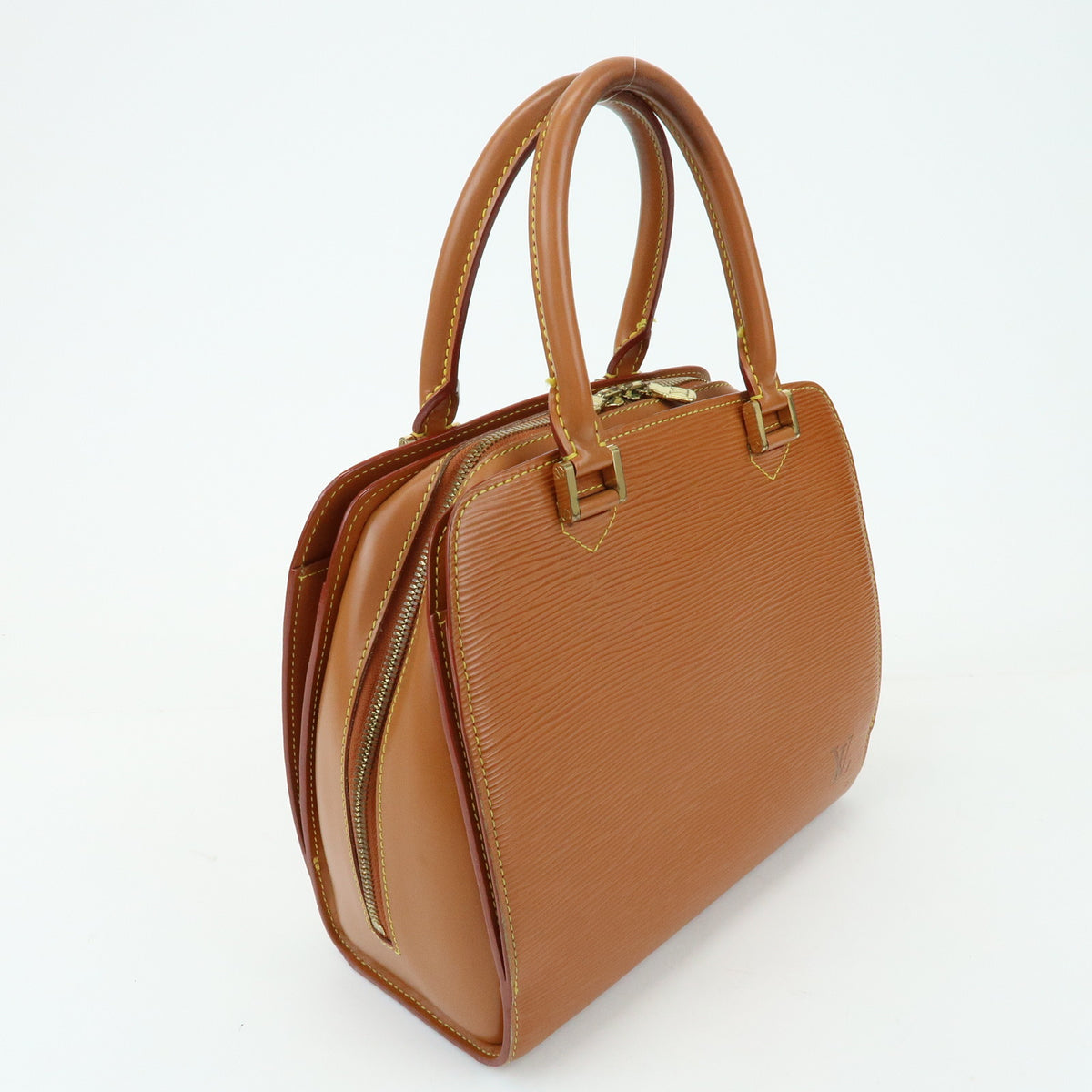 Louis Vuitton Epi Pont Neuf Leather Hand Bag Zipang Gold M52058
