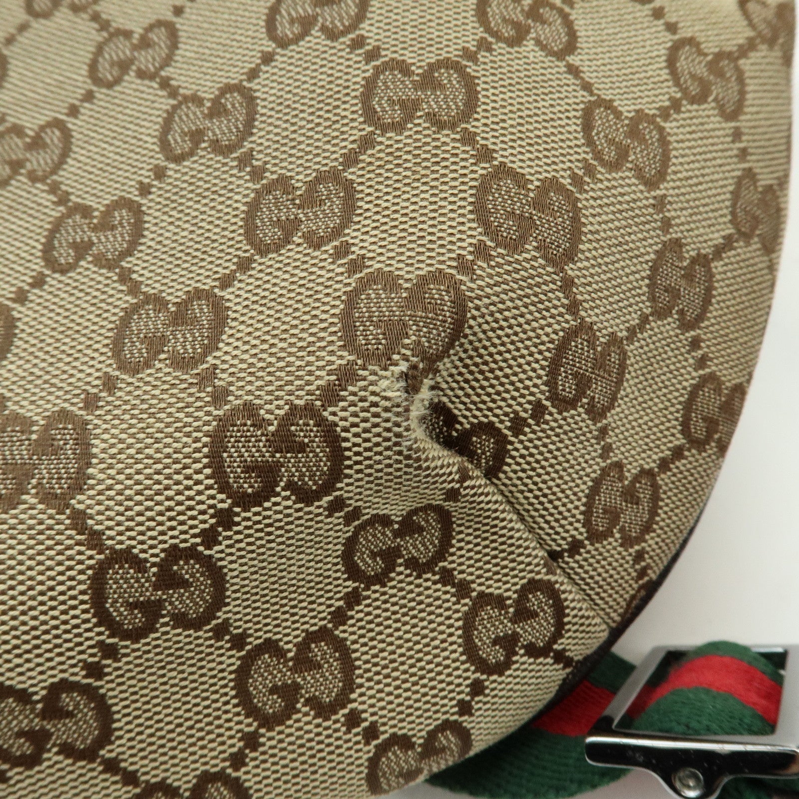 GUCCI Sherry GG Canvas Leather Shoulder Bag Beige Brown 181092