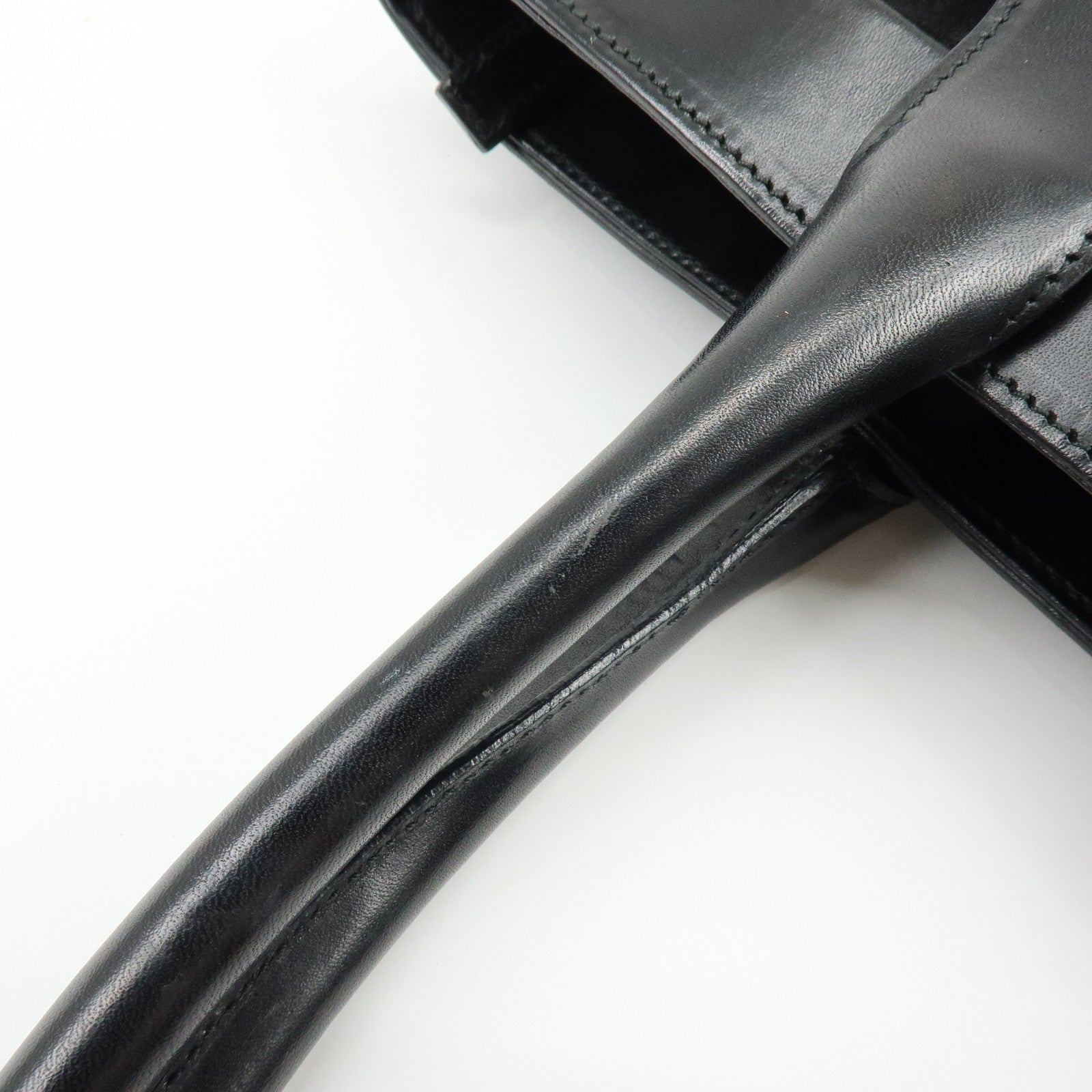 GUCCI Sherry Suede Leather Shoulder Bag Tote Bag Black 33890