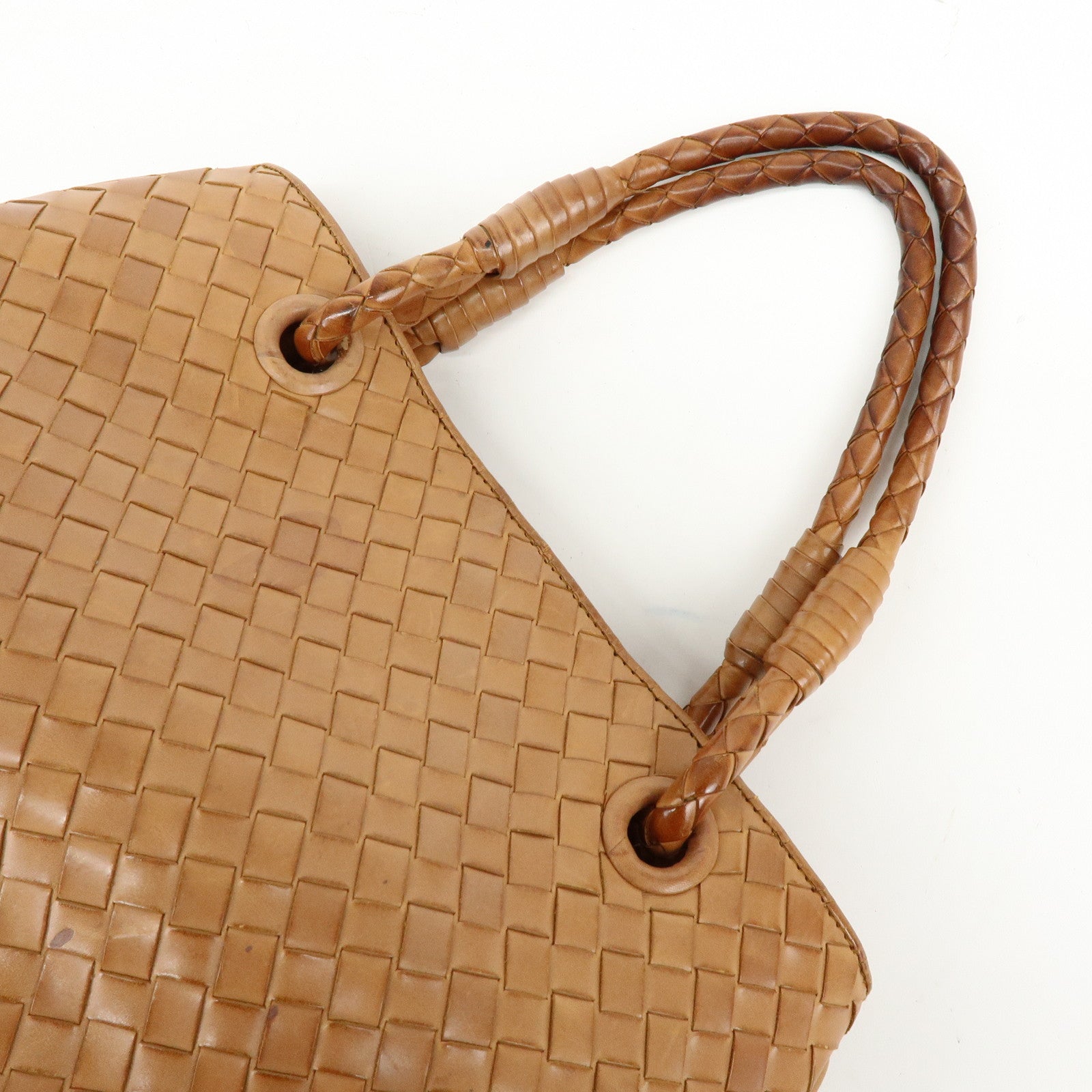 BOTTEGA VENETA Intrecciato Leather Tote Bag Brown 10691006161NAT