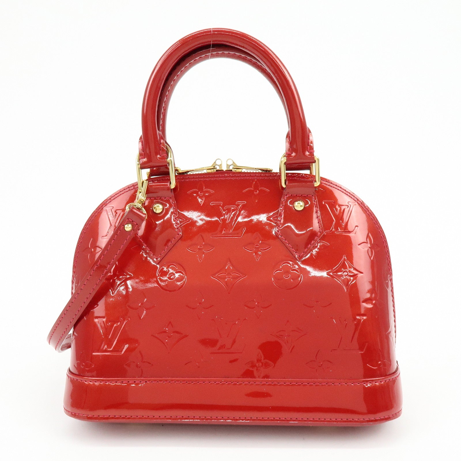 Louis Vuitton Monogram Vernis Alma BB 2Way Bag Red M91606