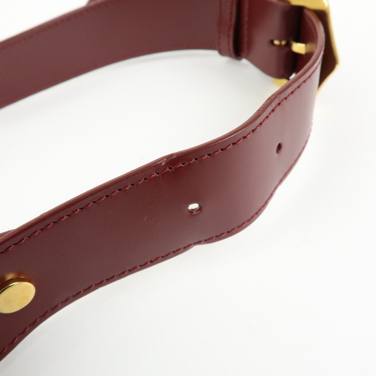 Cartier Must de Cartier Leather Shoulder Bag Bordeaux