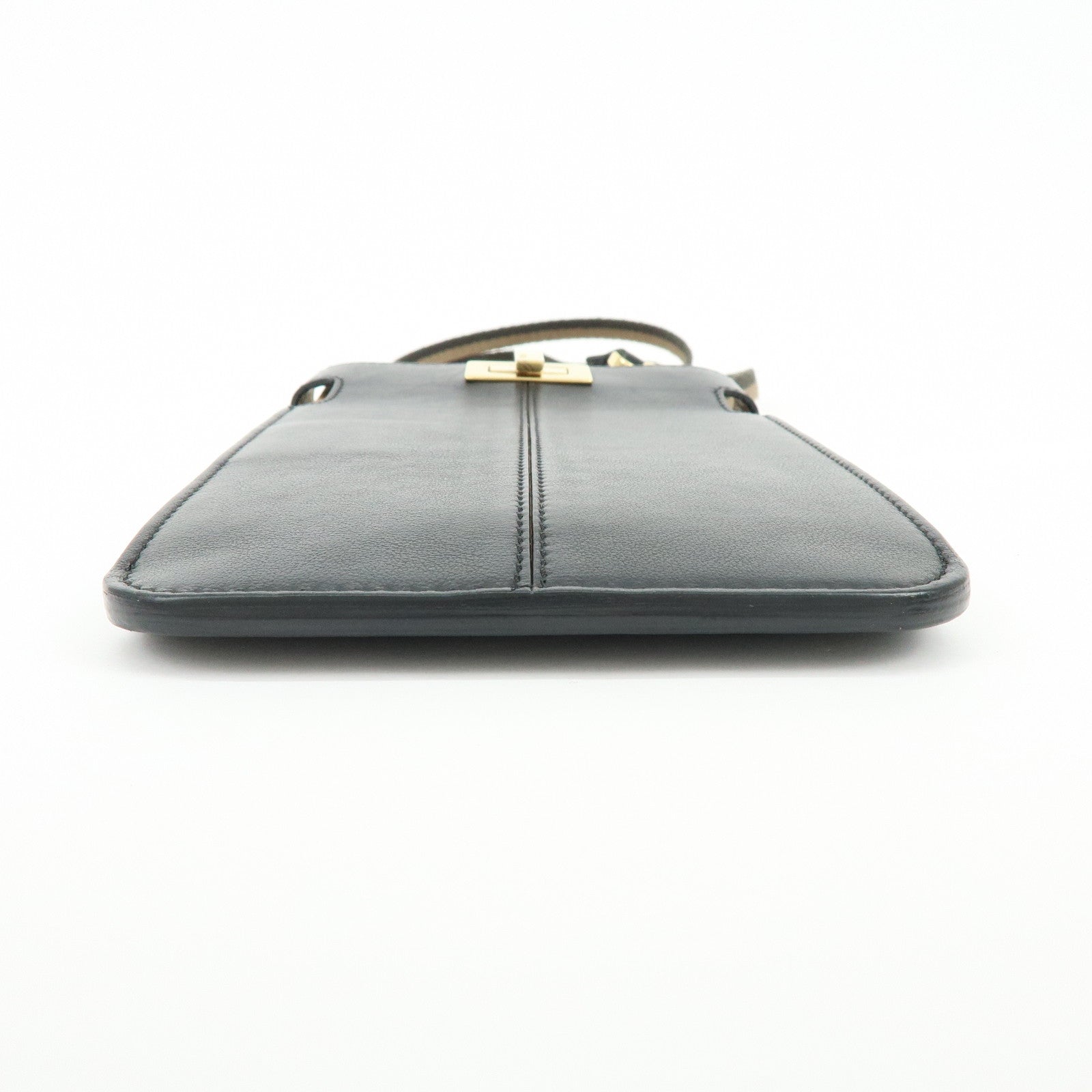 FENDI Peekaboo Leather Shoulder Bag Phone Case Black 8M0442 A5DY