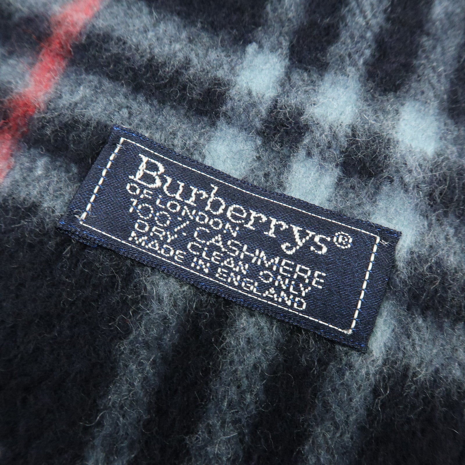 BURBERRY Nova Plaid Lot of 2 Cashmere100% Scarf Stole Red Navy