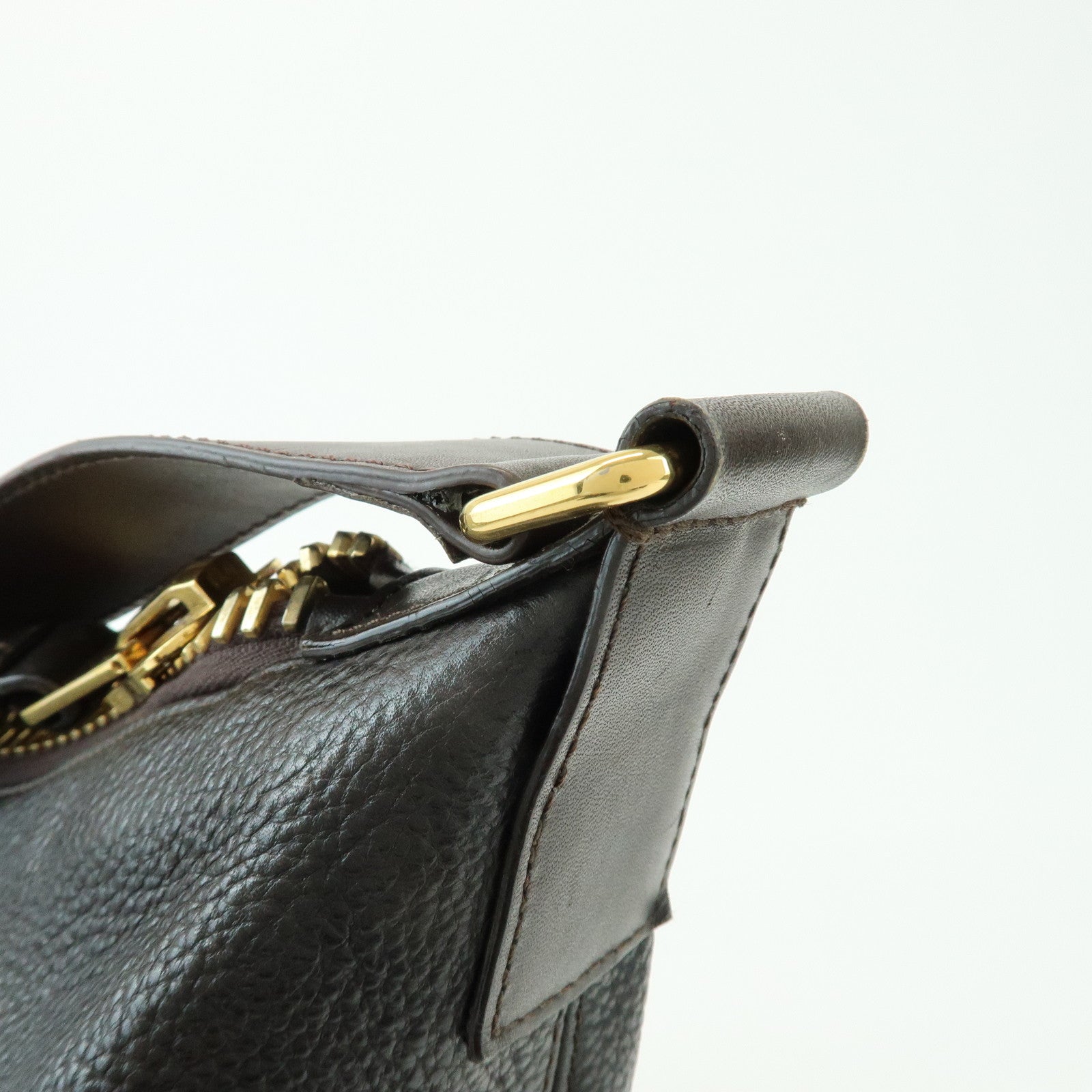 TOM FORD Leather Shoulder Bag Crossbody Bag Black