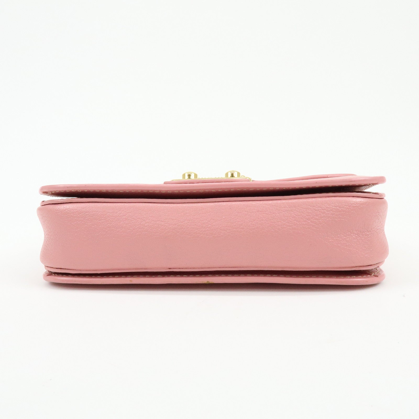 MIU MIU Madras Leather 2Way Bag Hand Bag Shoulder Bag Pink