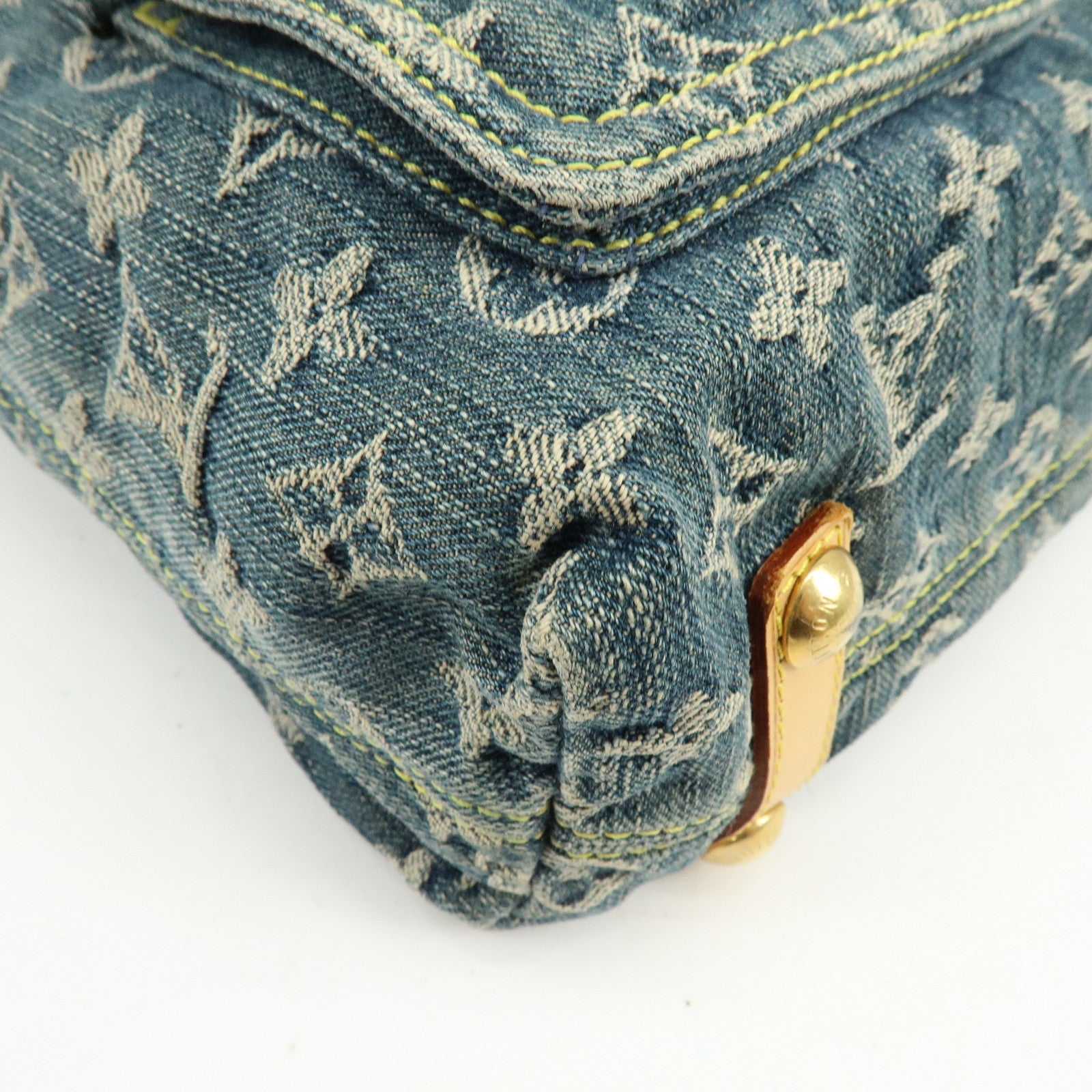 Louis Vuitton Monogram Denim Baggy GM Shoulder Bag Blue M95048