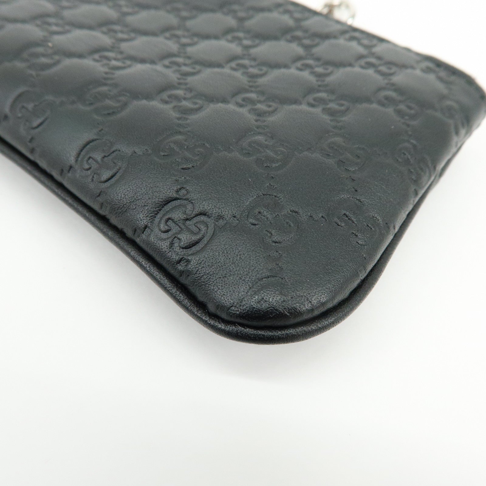 GUCCI  Microguccissima Calf Leather Coin Case Black 544476