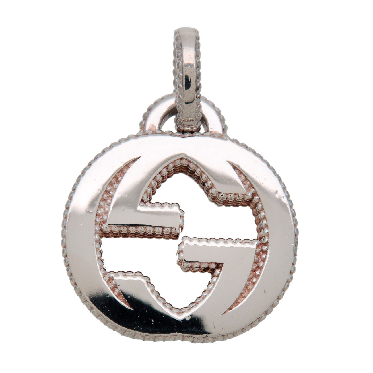GUCCI Interlocking G Pendant Top SV925 Silver