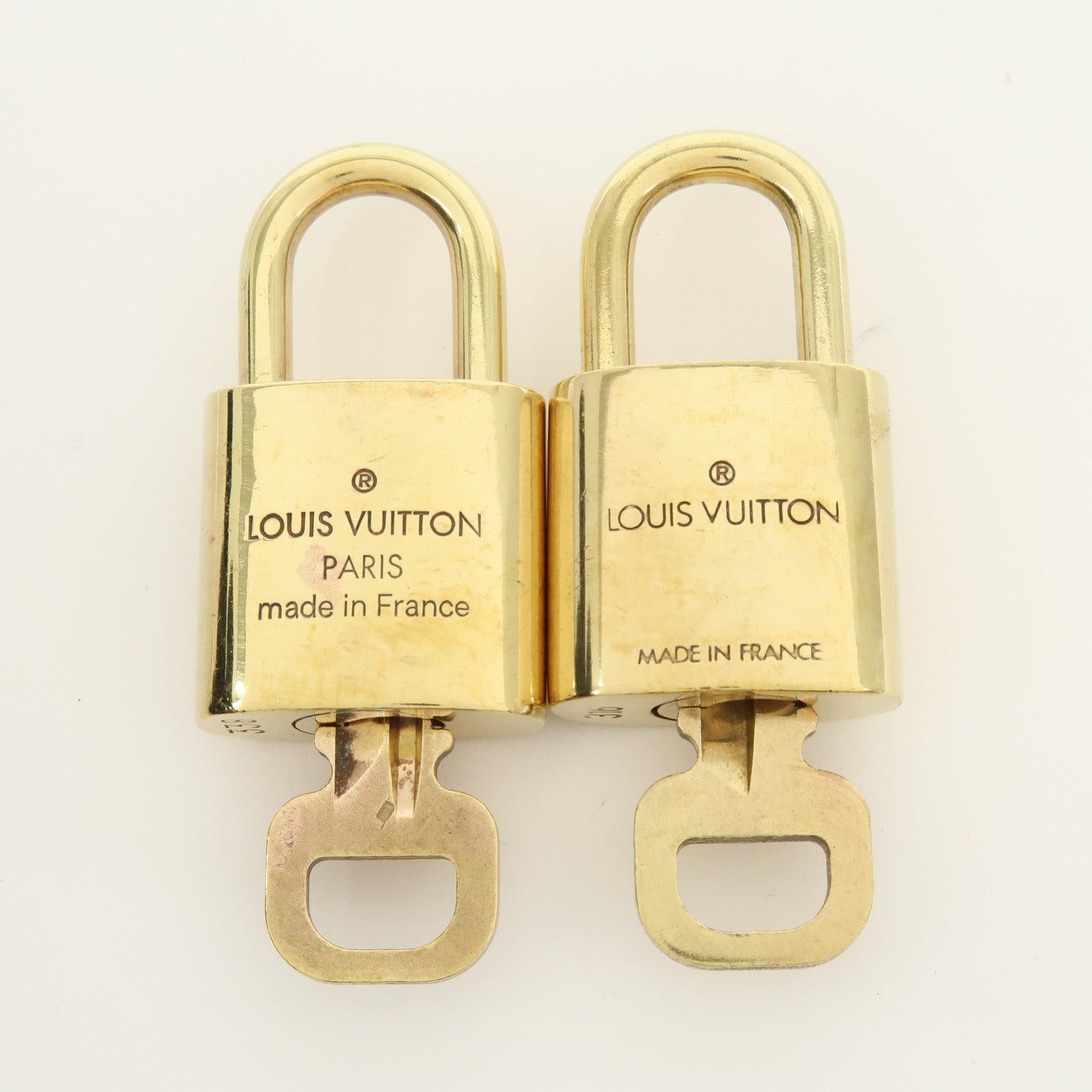 Louis Vuitton Lot of 10 Lock & Key Cadena Key Lock Gold