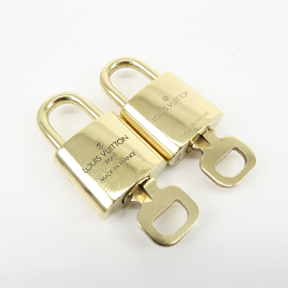 Louis Vuitton Lot of 10 Lock & Key Cadena Key Lock Gold