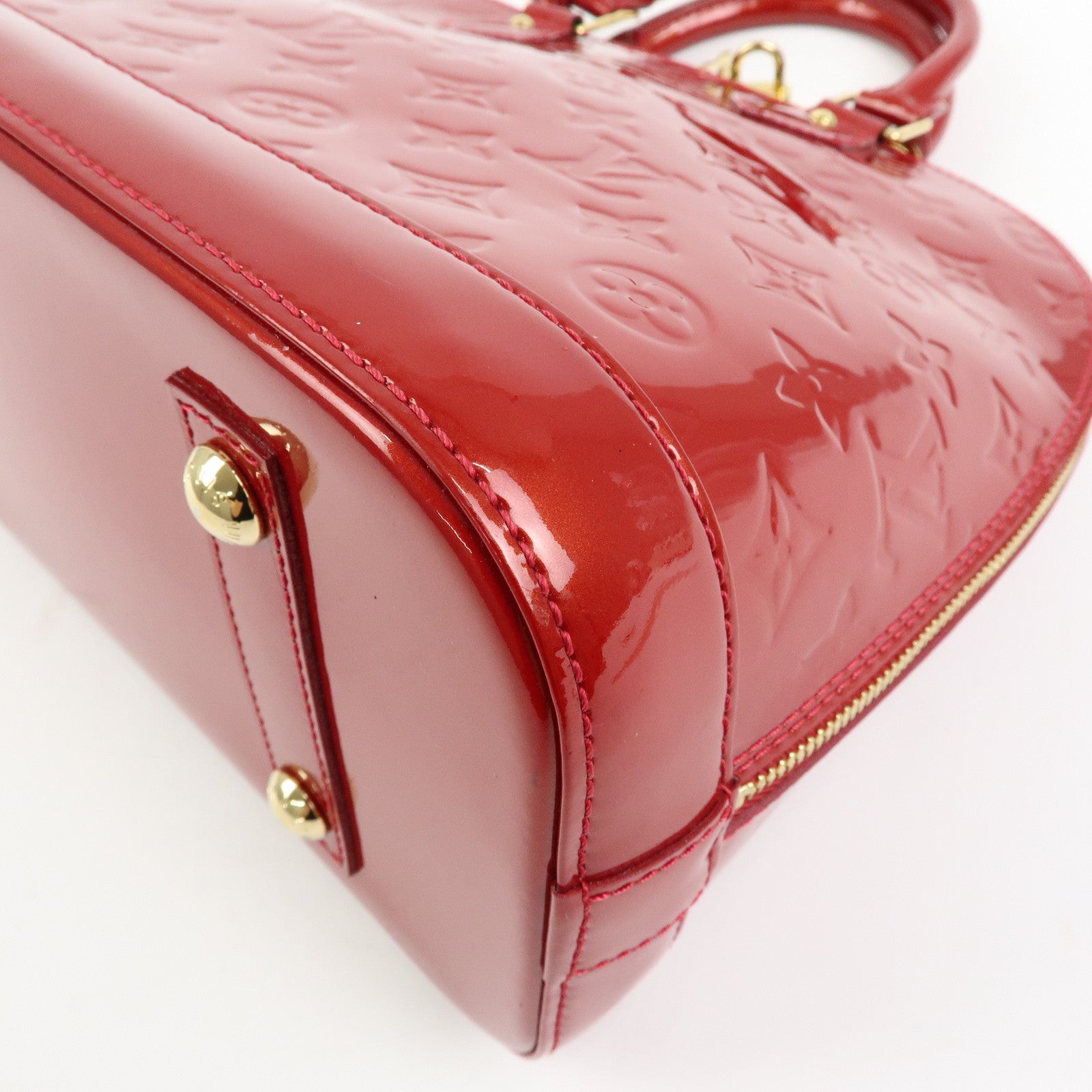 Louis Vuitton Monogram Vernis Alma PM Hand Bag Pomme d'Amour M90096