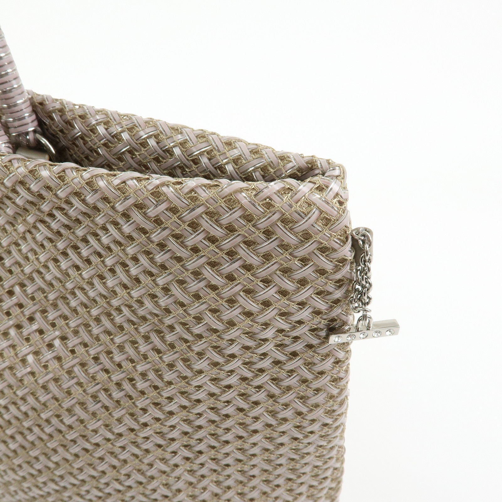 ANTEPRIMA PVC Wire Bag 2Way Bag Hand Bag Shoulder Bag Beige