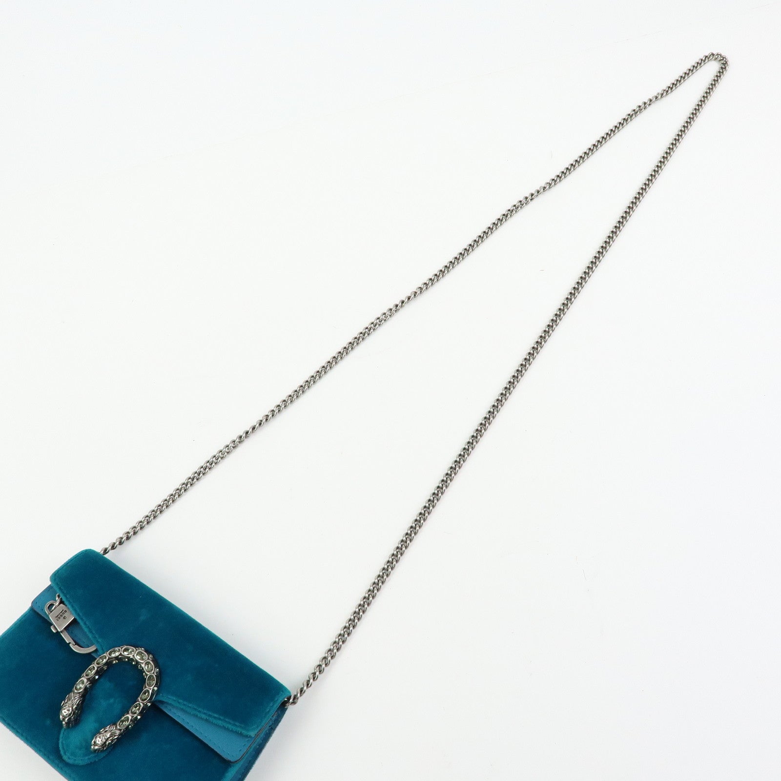 GUCCI Dionysus Super Mini Bag Velour Chain Shoulder Bag Green 476432