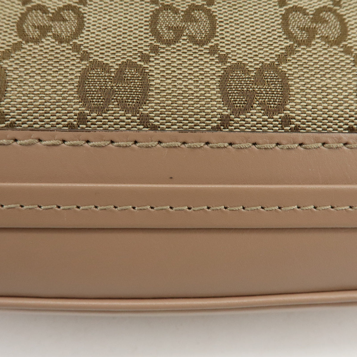 GUCCI Mayfair GG Canvas Leather Hand Bag Shoulder Bag Beige Pink 569893