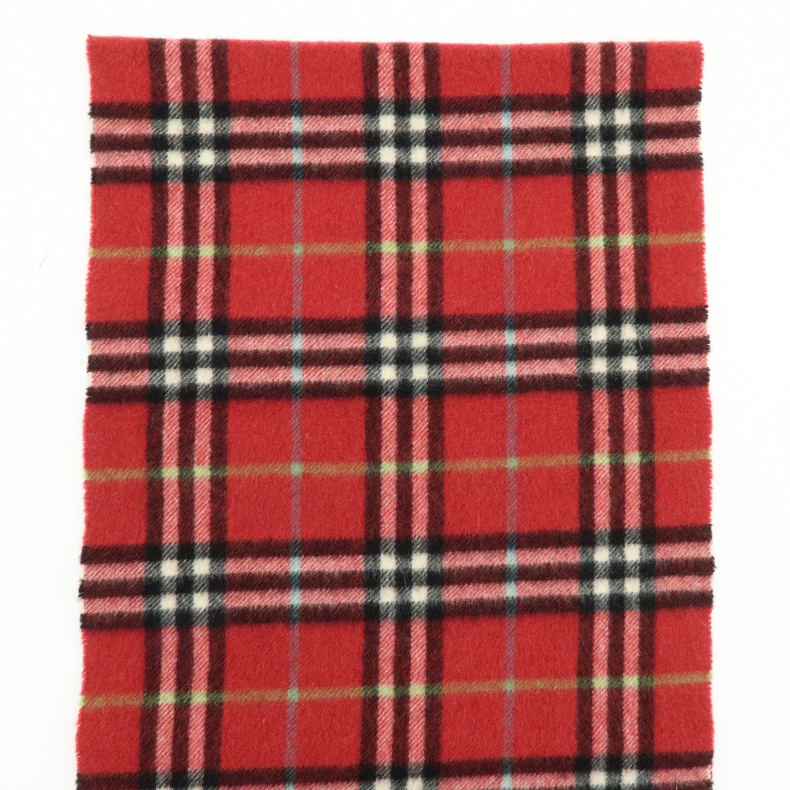 BURBERRY Nova Plaid Lot of 2 Cashmere100% Scarf Stole Red Navy
