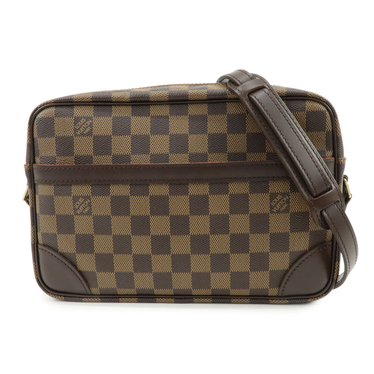 Louis Vuitton Damier Ebene SPO Trocadero 27 Shoulder Bag Brown N48085