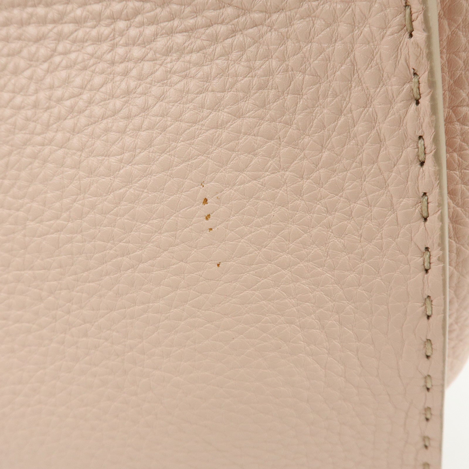 FENDI Peekaboo Calf Leather 2Way Shoulder Hand Bag Pink 8BN226