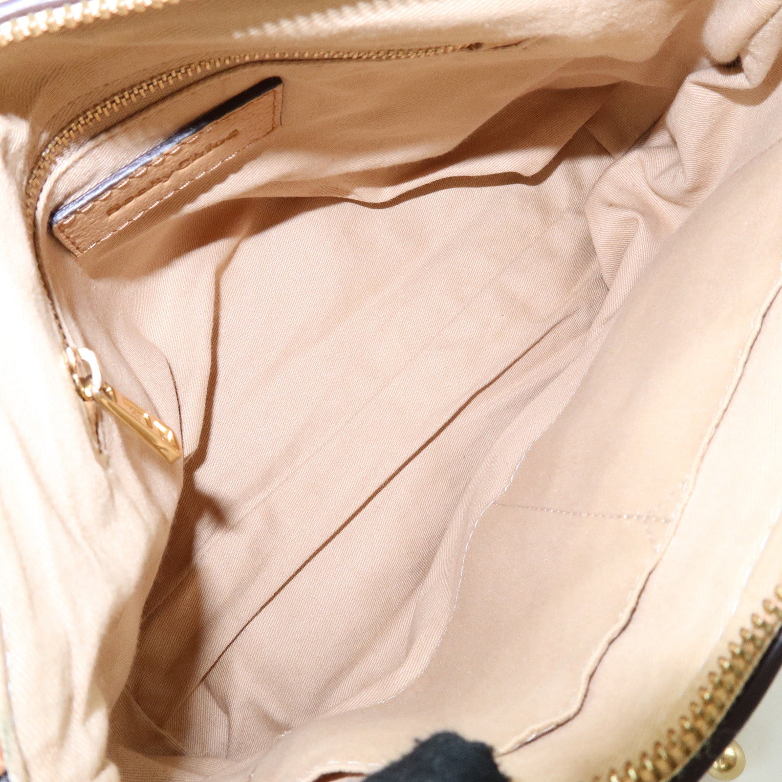 Chloe See by Chloe Joan Leather Suede 2Way Bag Hand Bag Beige