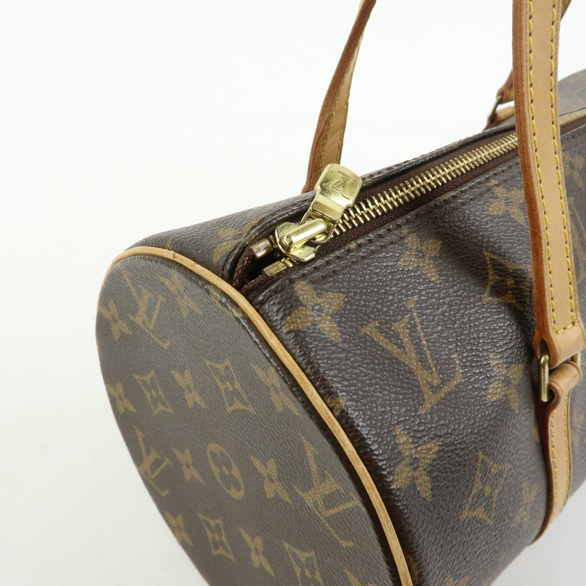 Louis Vuitton Monogram Papillon 30 Hand Bag Brown M51385