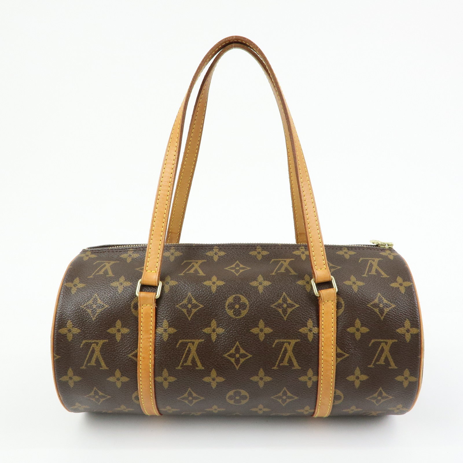 Louis Vuitton Monogram Papillon 30 Hand Bag Brown M51385