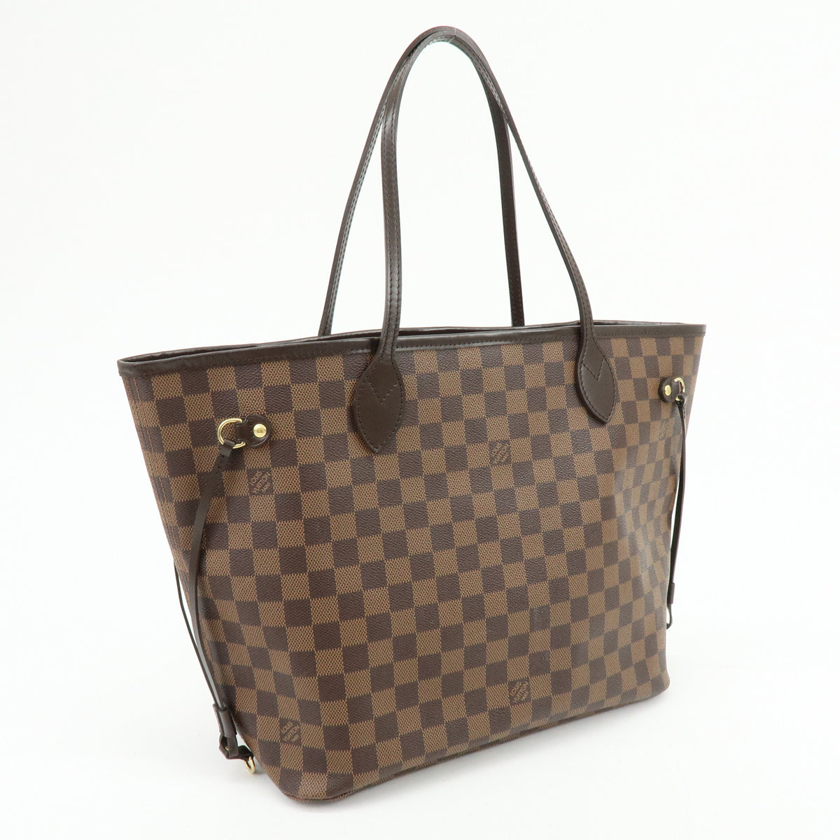 Louis Vuitton Damier Ebene Canvas Leather Neverfull MM Tote Bag N51105