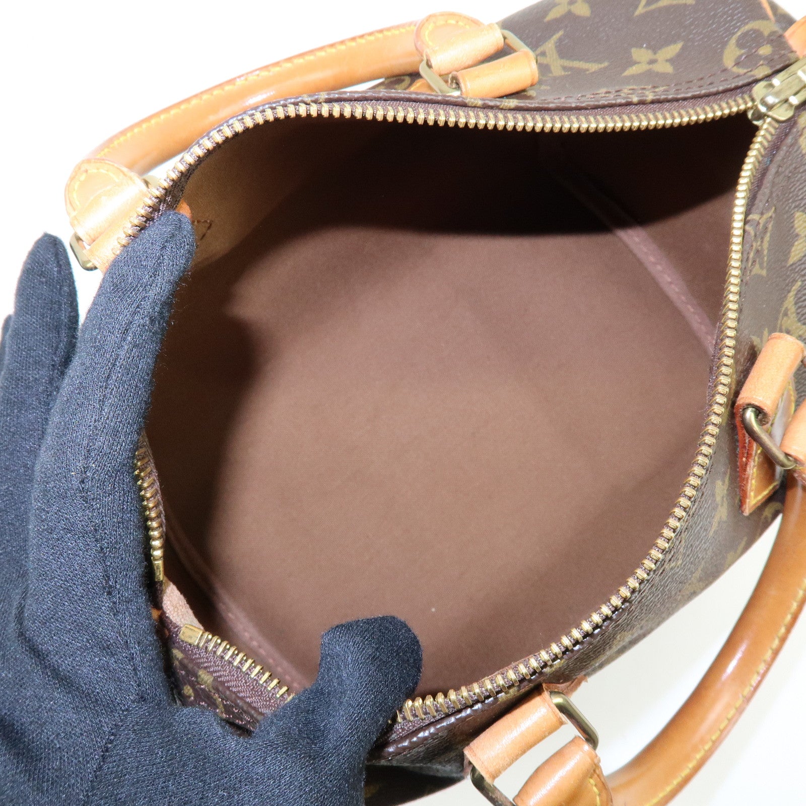 Louis Vuitton Monogram Speedy 25 Boston Bag Hand Bag Brown M41528