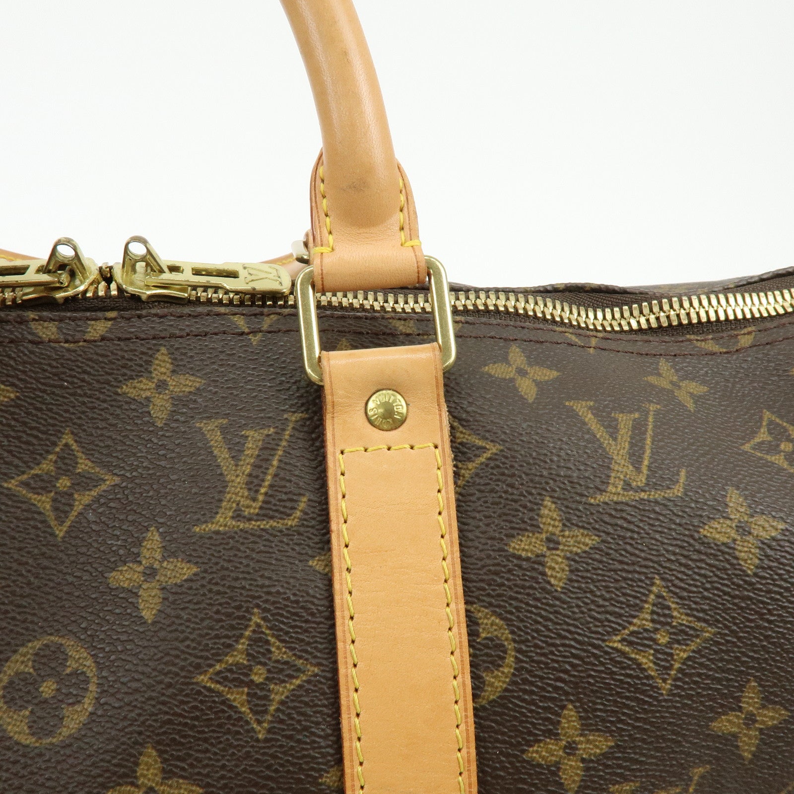 Louis Vuitton Monogram Keep All Bandouliere 50 Boston Bag Brown M41416