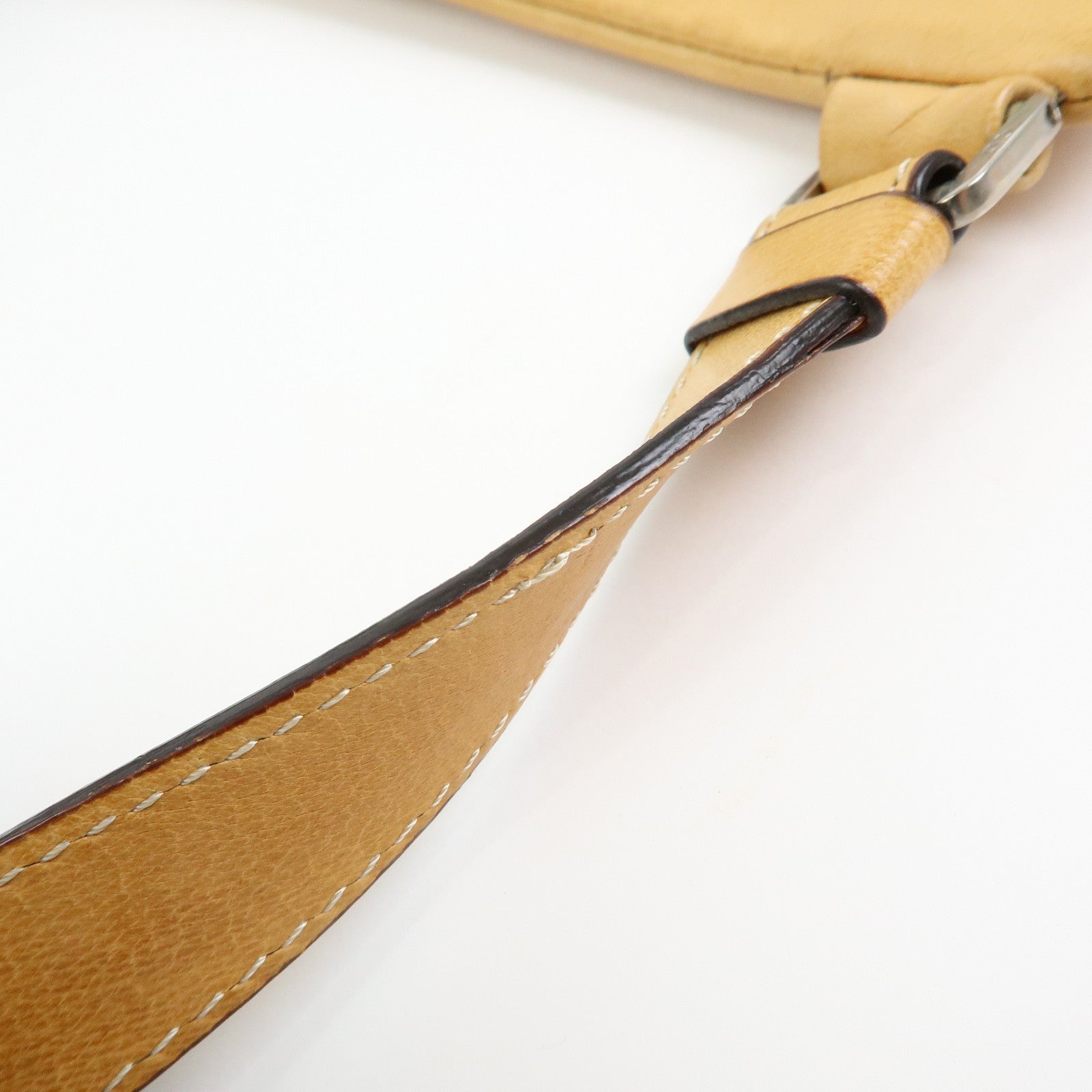 Christian Dior Trotter Street Chic Canvas Leather Shoulder Bag Beige
