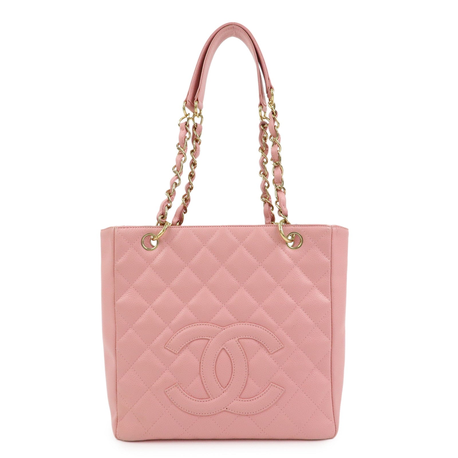 CHANEL COCO Mark Caviarskin PST Chain Tote Bag Shoulder Bag Pink