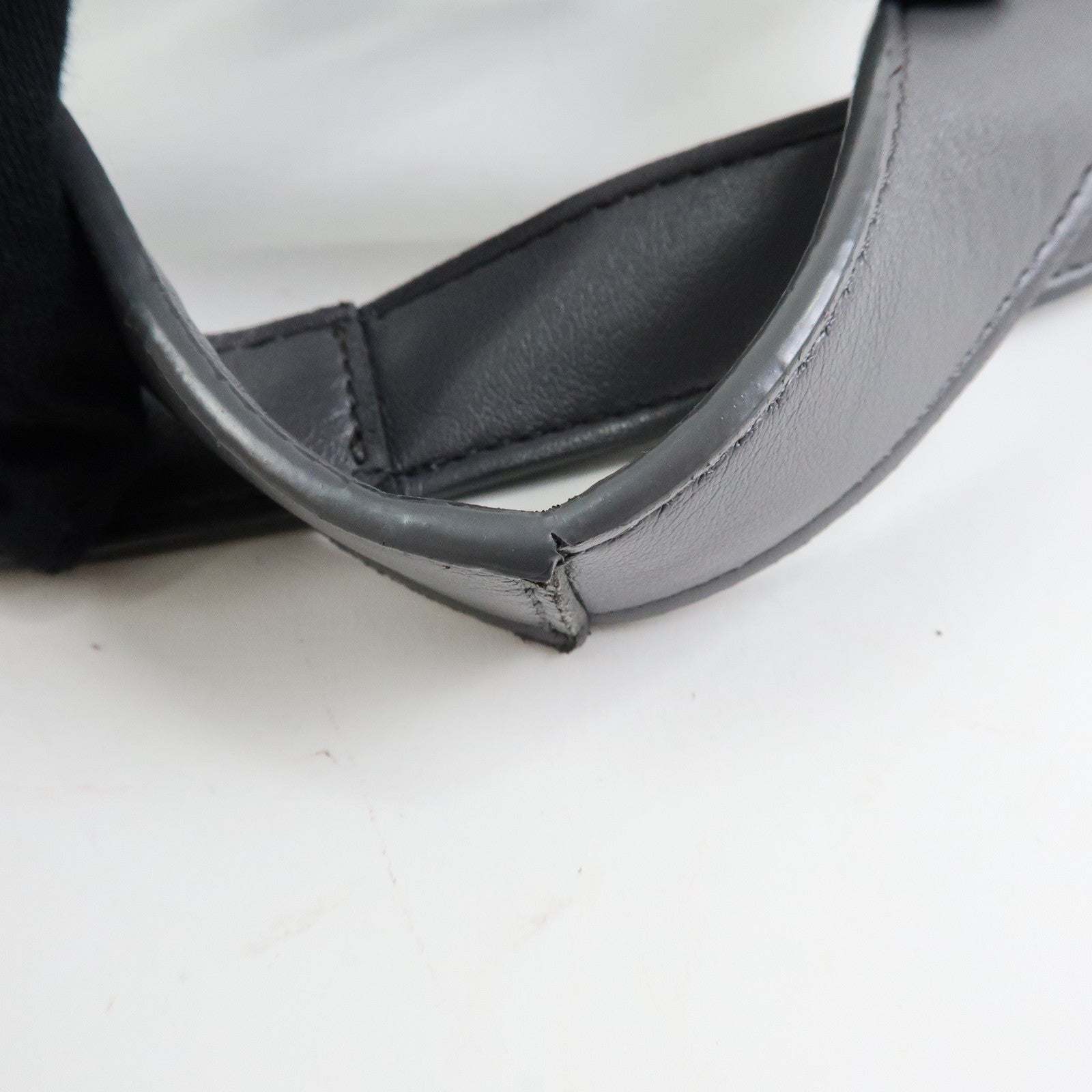 STELLA MCCARTNEY Felt Faux Leather Tote Bag Shoulder Bag  Gray