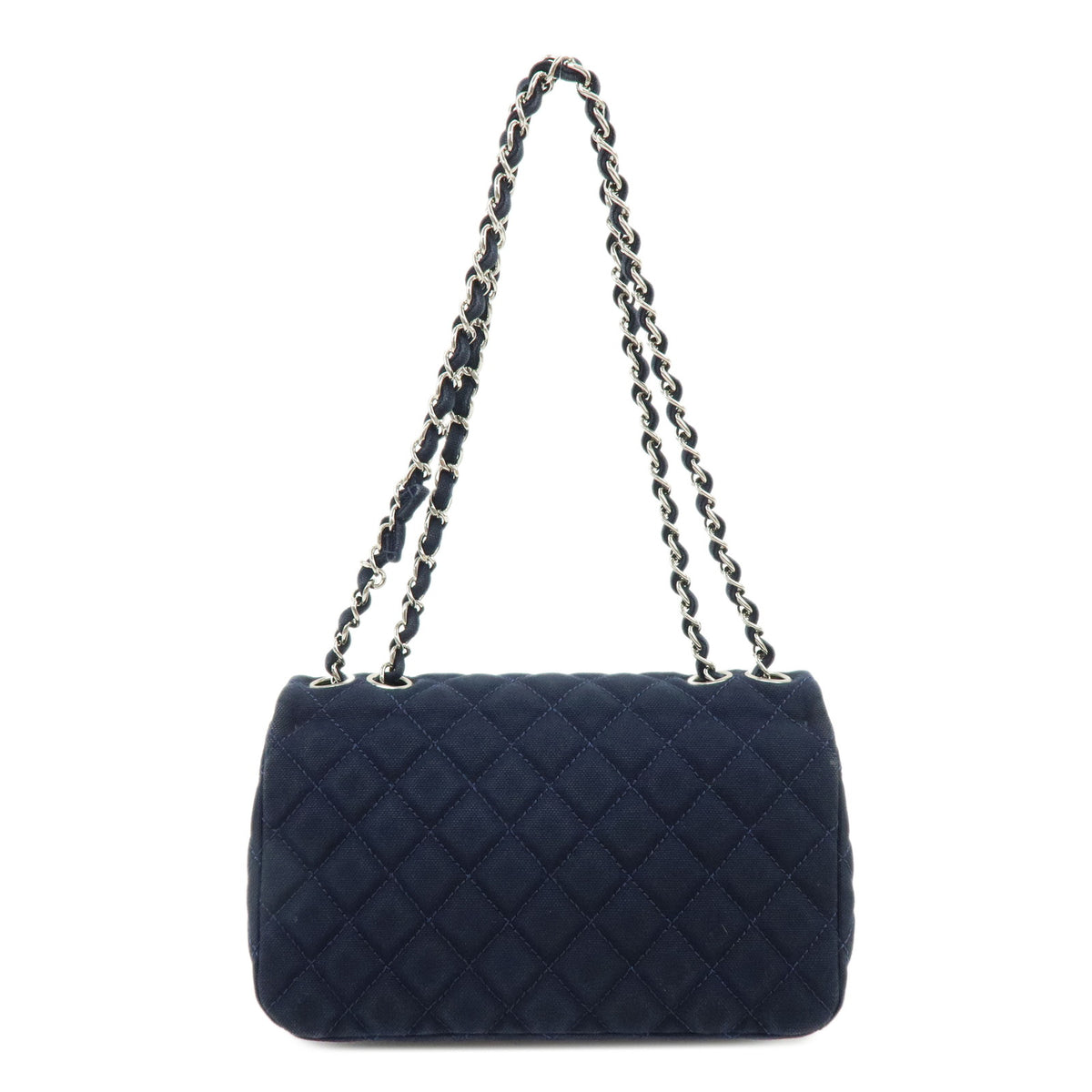 CHANEL COCO Mark Matelasse CRUISE Canvas Chain Shoulder Bag Denim Blue