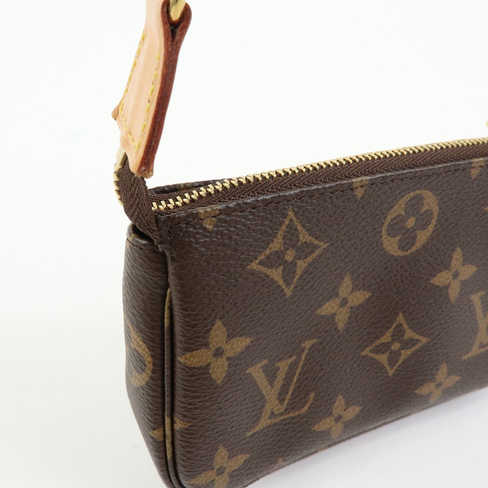 Louis Vuitton Monogram Mini Pochette Accessoires Hand Bag M58009