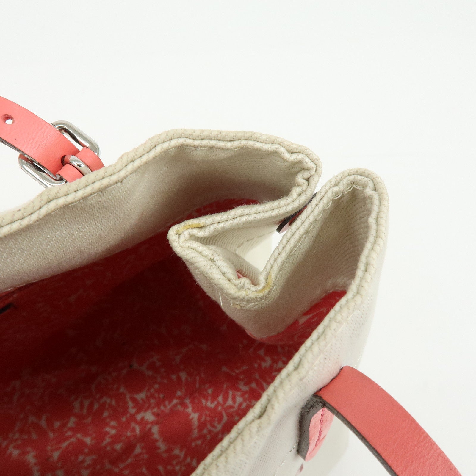 Louis Vuitton Canvas Leather Cabas PM Hand Bag Corail M94505