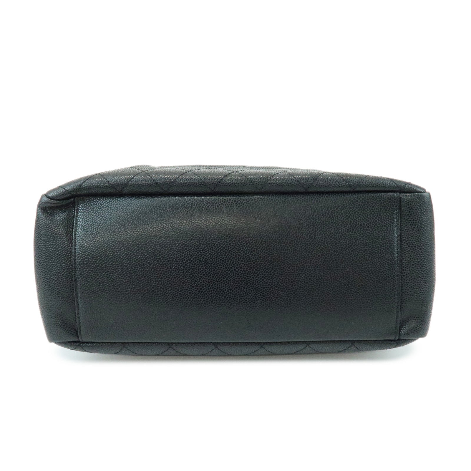 CHANEL Matelasse COCO Mark Caviarskin Shoulder Bag Black A50995