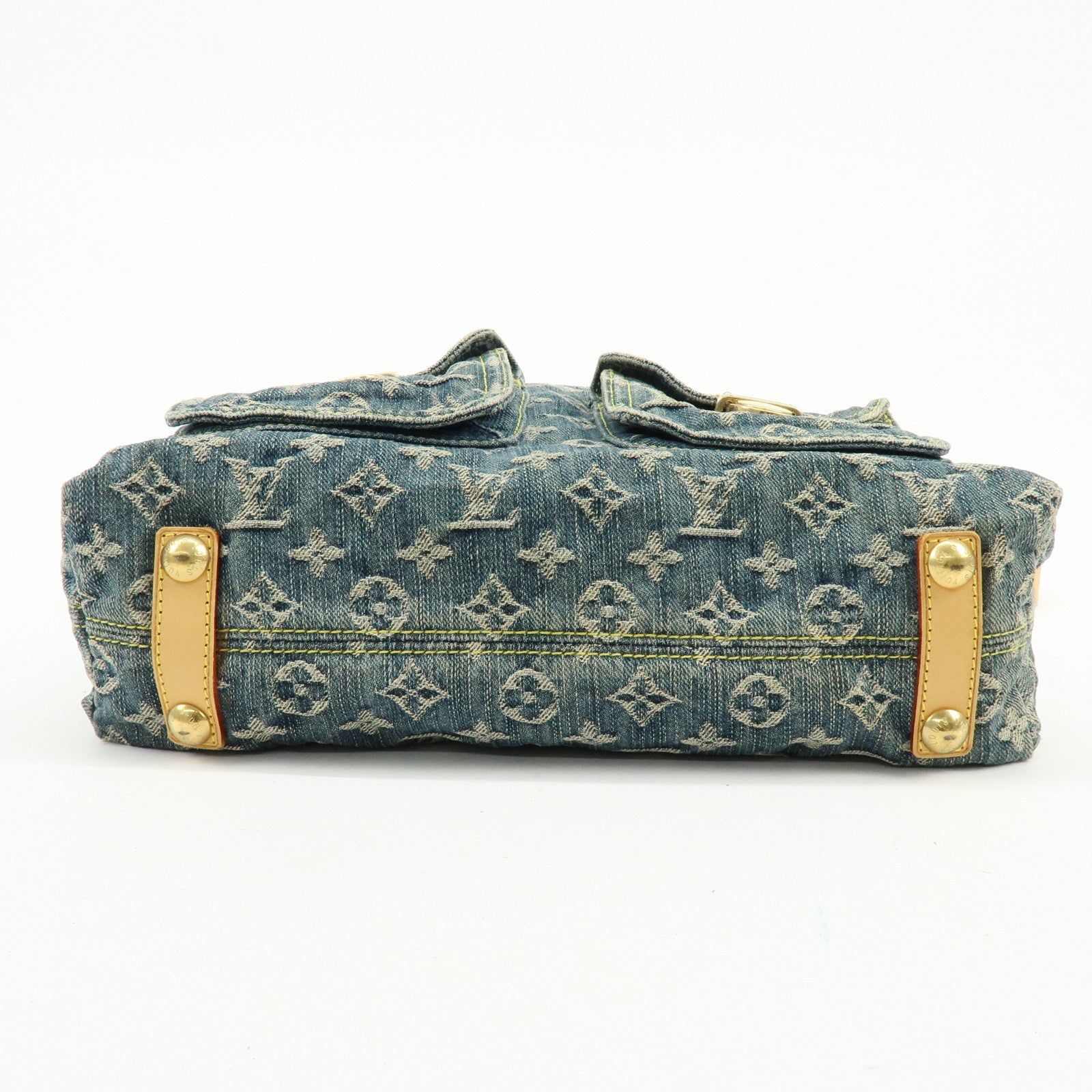 Louis Vuitton Monogram Denim Baggy GM Shoulder Bag Blue M95048