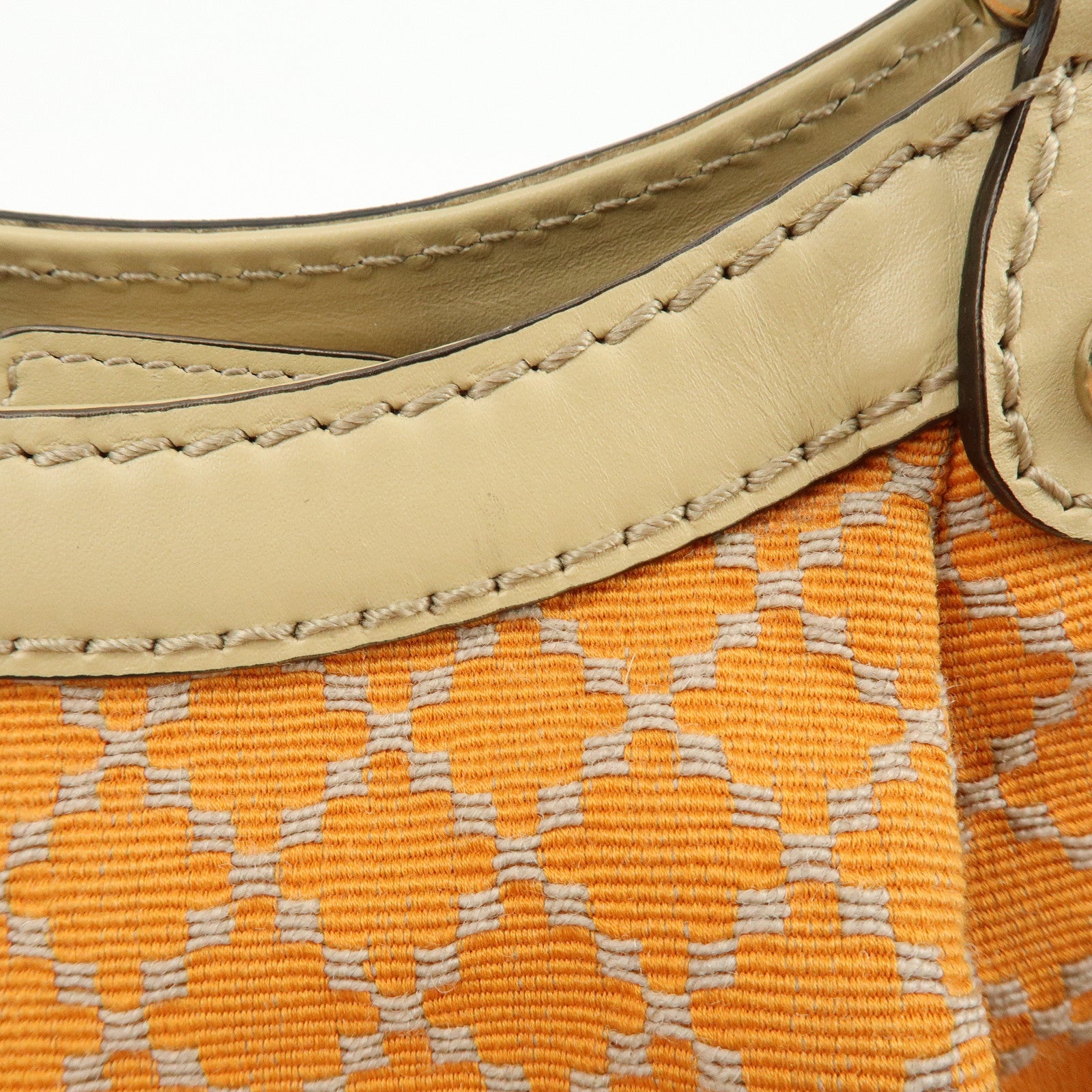 GUCCI Sukey Interlocking G Diamante Canvas Leather Hand Bag 211944