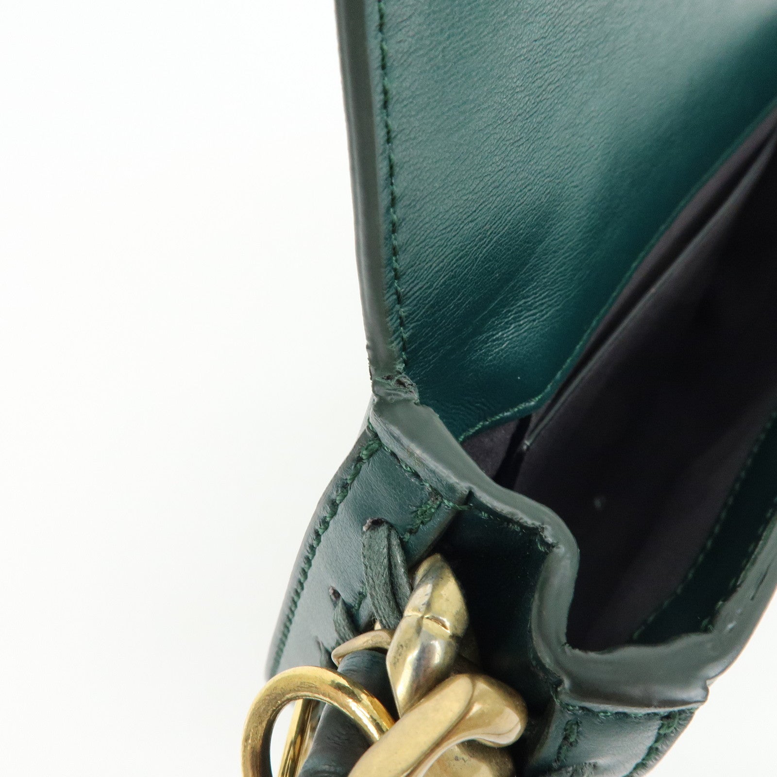 STELLA MCCARTNEY Frayme Medium Faux Leather Shoulder Bag Green