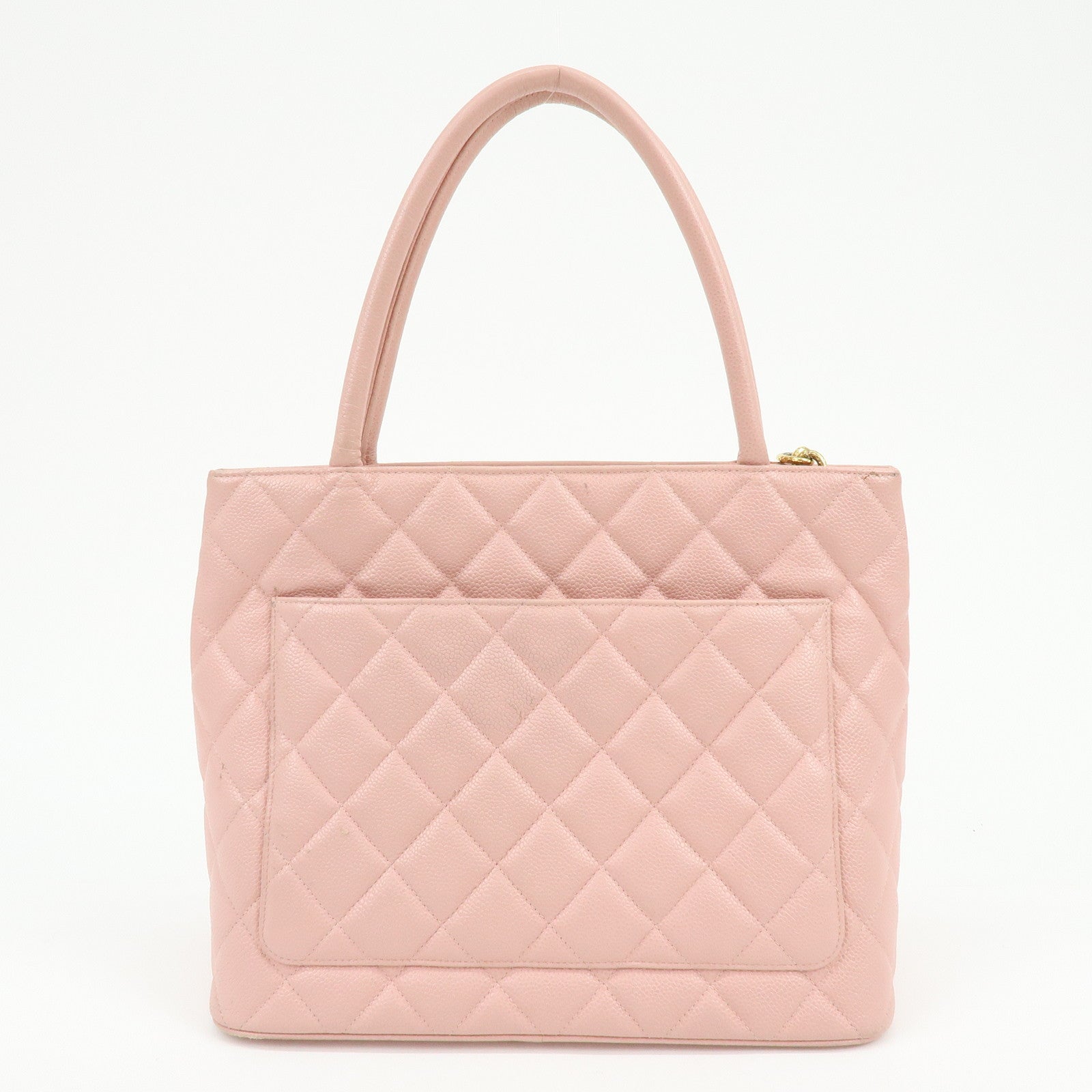 CHANEL Medallion Matelasse COCO Mark Caviar Skin Tote Bag A01804