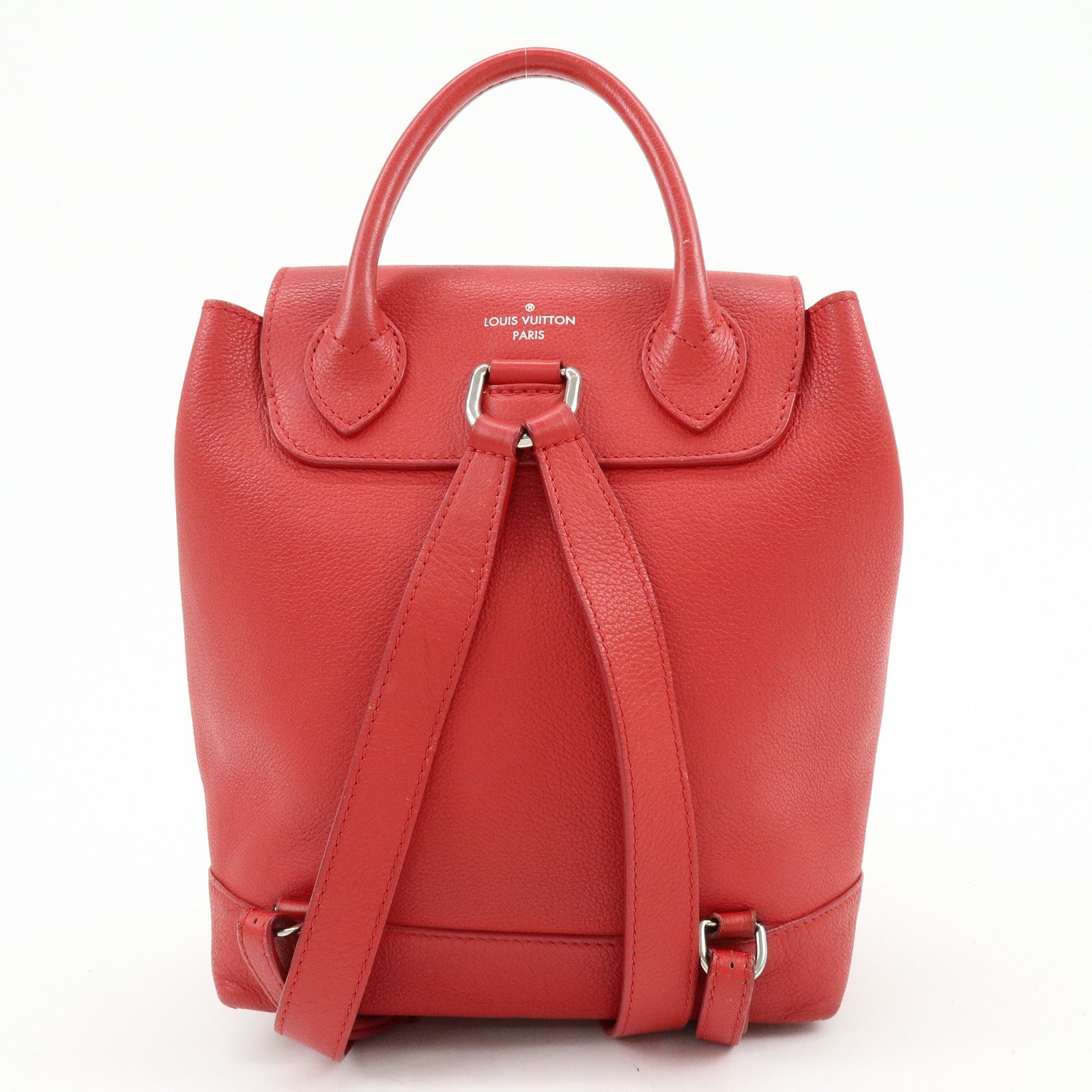 Louis Vuitton Lockme Taurillon Leather Backpack Rucksack Ruby M41818